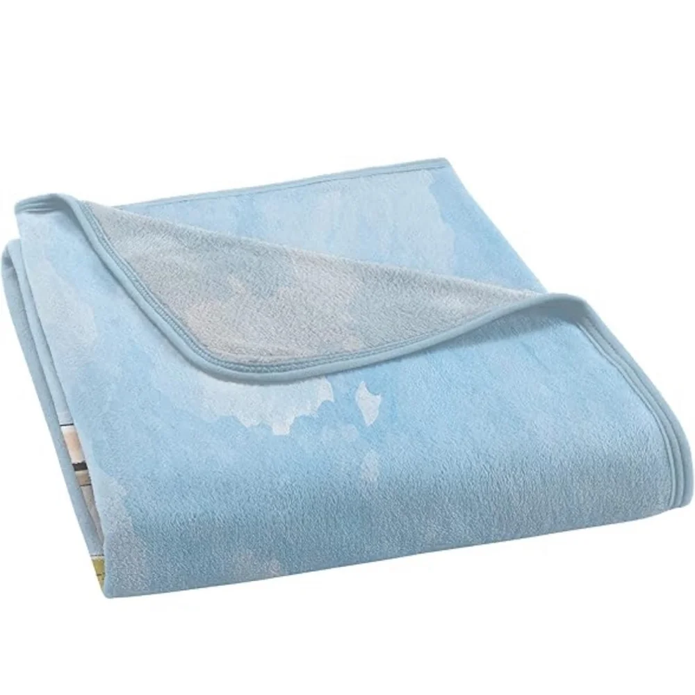 NEW Disney Cinderella Light Blue Pink Throw Blanket One Size (46x60